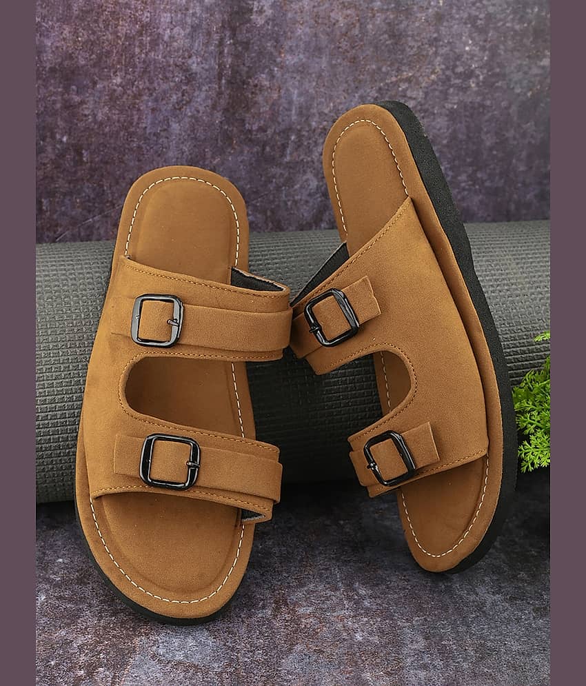 Anjaneya Creations Tan Men's Kolhapuris - Ethnic Shoes | Buy online on ZillyBuy