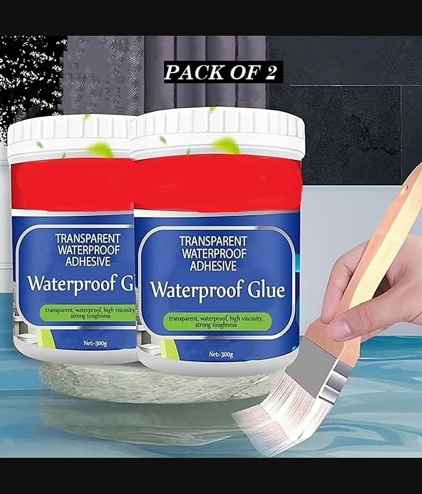 Anti Leakage Glue Waterproof Adhesive Roof Water Leakages Stops Glue for Wall, Transparent Crack pack of 2 - Stationery | Buy online on ZillyBuy
