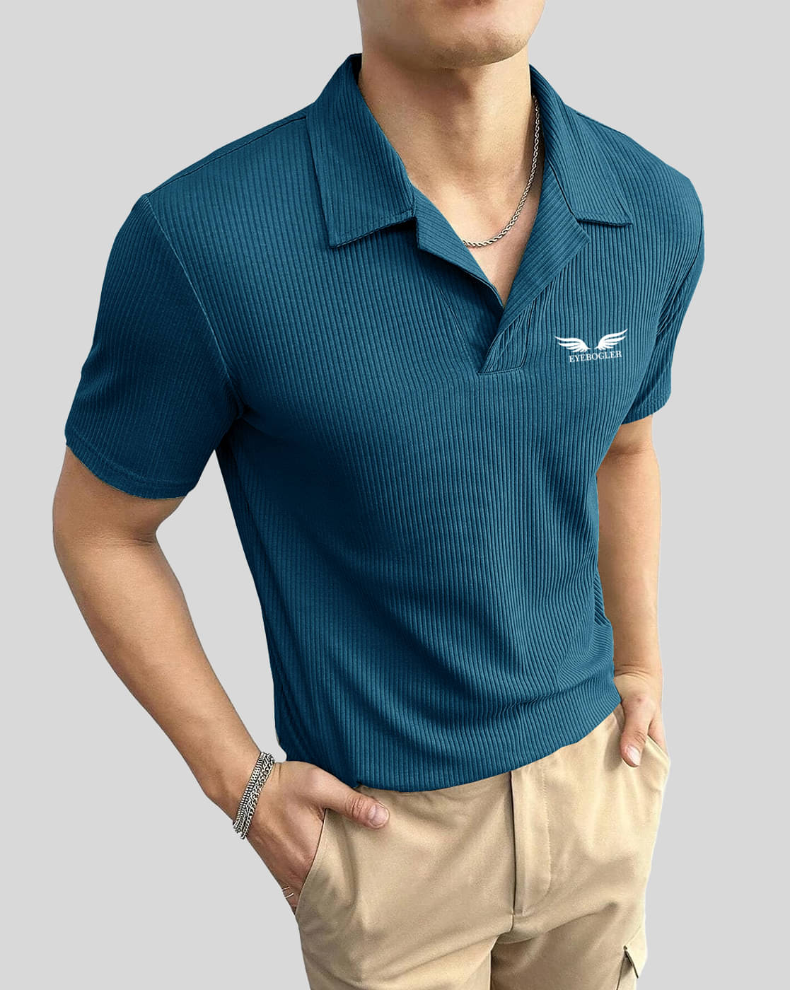 Eyebogler Pack of 1 Polyester Regular Fit Solid Full Sleeves Men's Polo T Shirt ( Blue ) Eyebogler Pack of 1 Polyester Regular Fit Solid Full Sleeves Men's Polo T Shirt ( Blue )