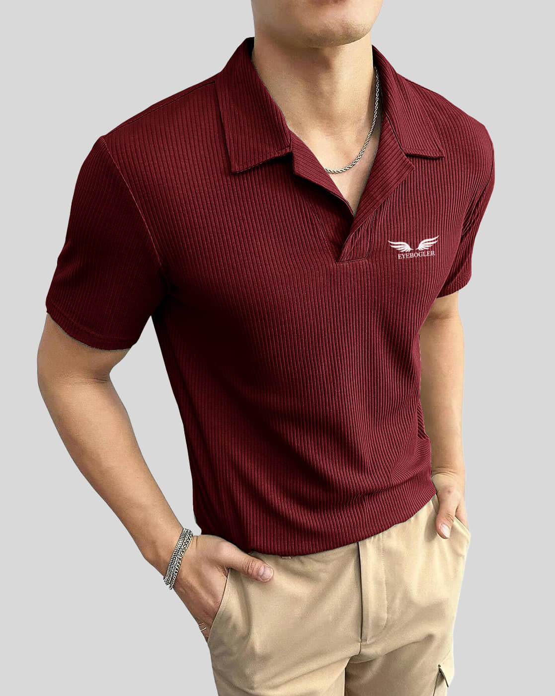 Eyebogler Men Polyester Regular Fit Solid Polo T Shirt ( Green )