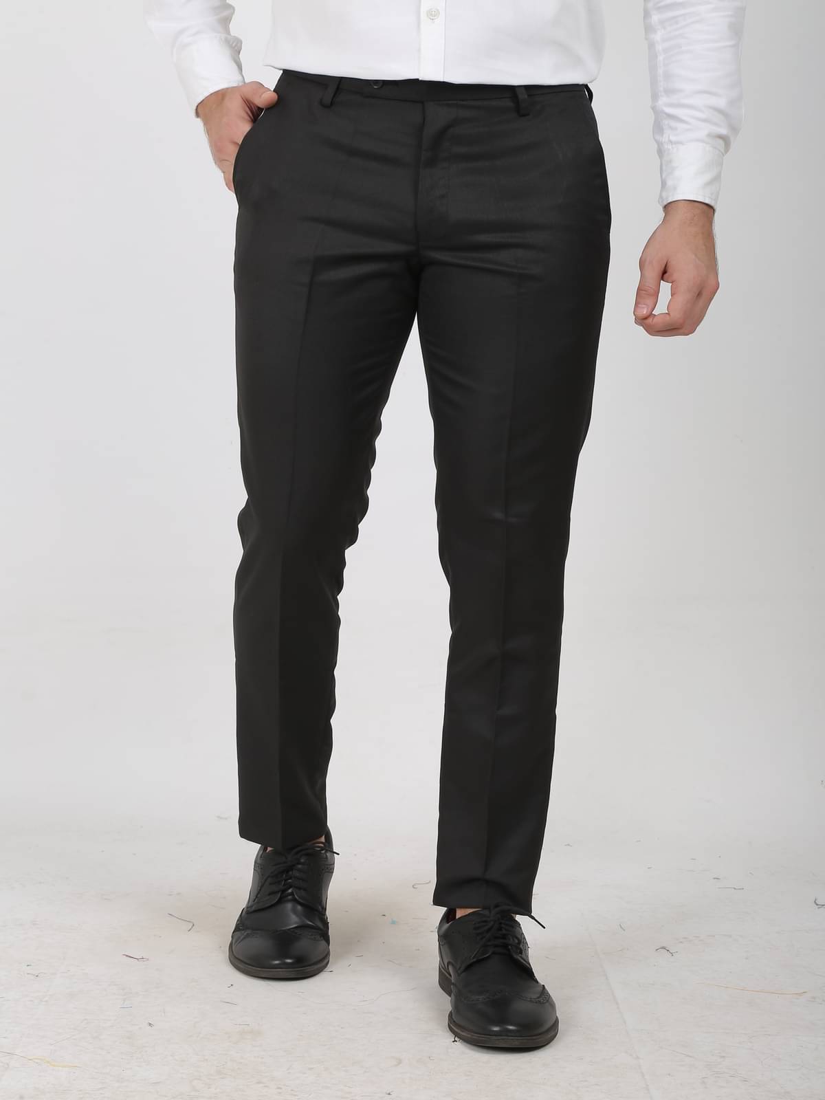     			GHABA CREATION Slim Flat Men's Formal Trouser - Black ( Pack of 1 )