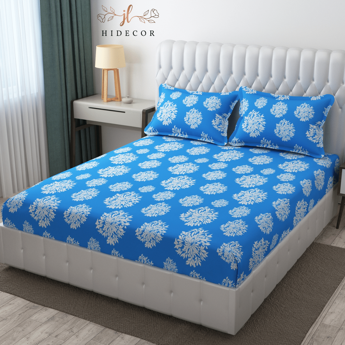 HIDECOR Microfiber 1 Double King Bedsheet with 2 Pillow Covers ( Blue ) HIDECOR Microfiber 1 Double King Bedsheet with 2 Pillow Covers ( Blue )
