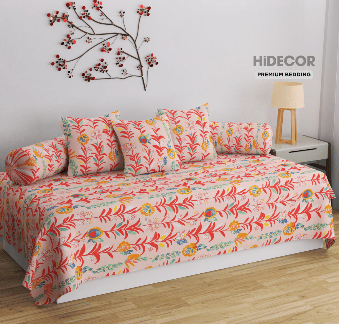 HIDECOR Microfibre Abstract Diwan Set 6 Pcs - Multi HIDECOR Microfibre Abstract Diwan Set 6 Pcs - Multi