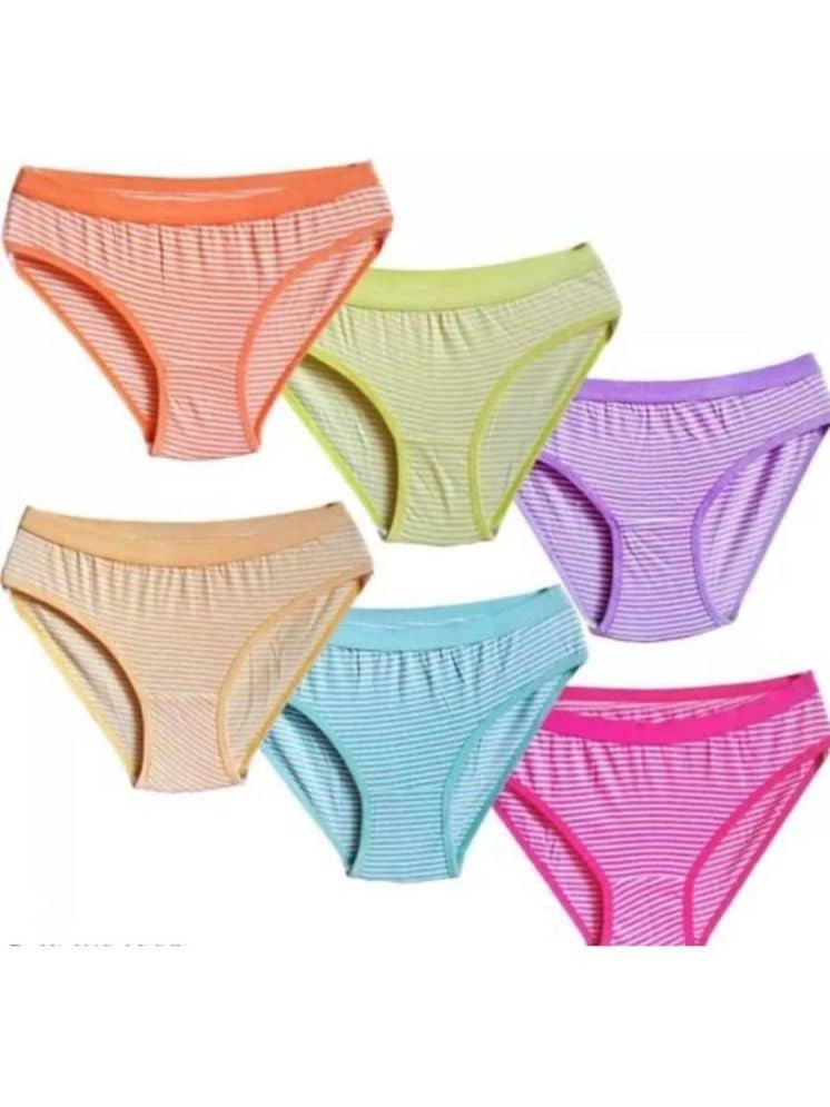 Igrab Pack of 6 Cotton Bikini For Women ( Multicolor )