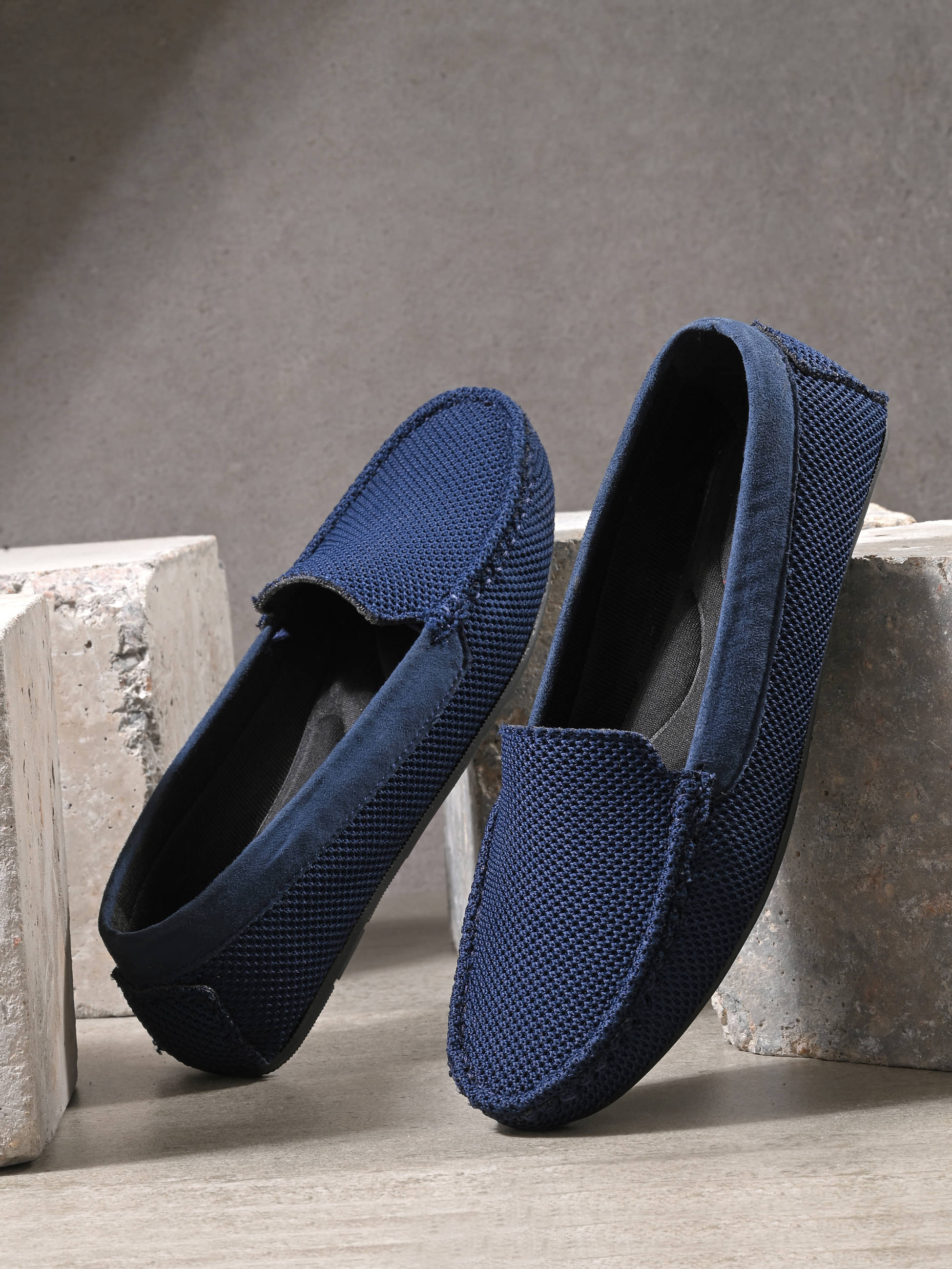     			KARADDI Navy Blue Women's Loafers