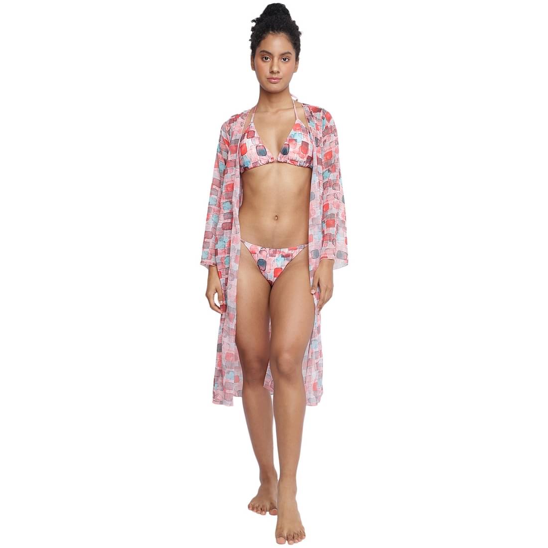 La Intimo Polyester Multi Color Cover ups - Single La Intimo Polyester Multi Color Cover ups - Single