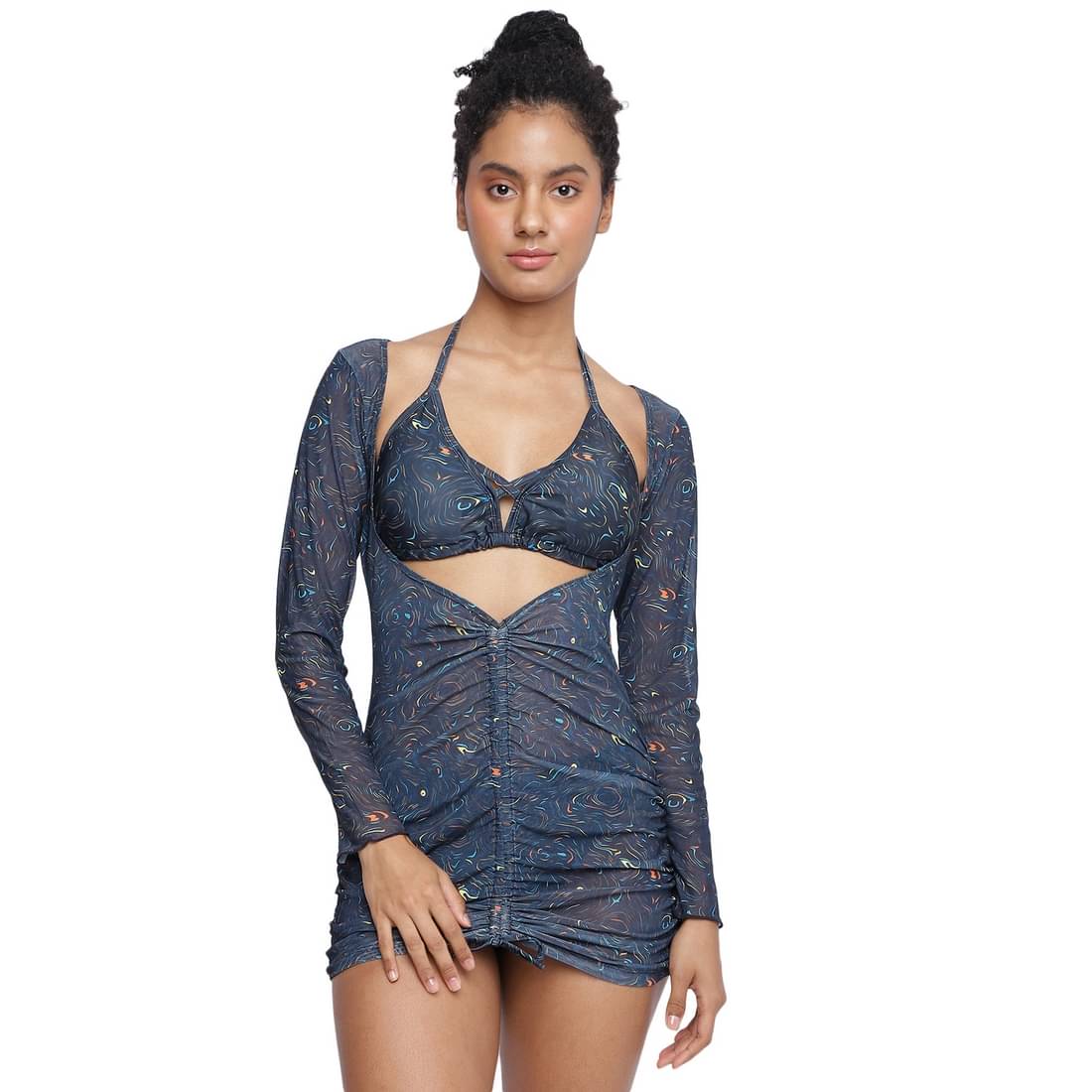     			La Intimo Polyester Multi Color Cover ups - Single