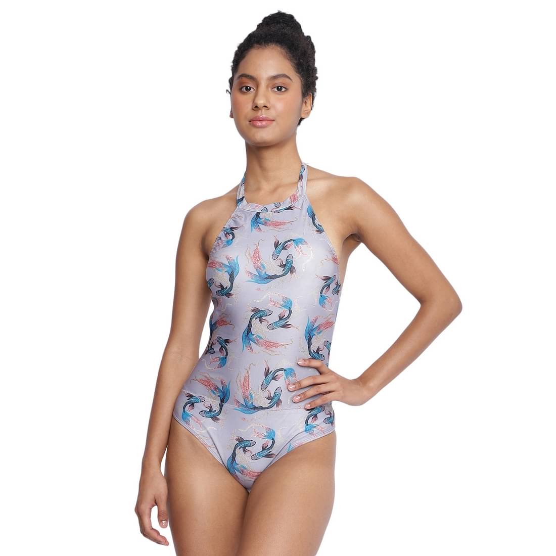     			La Intimo Polyester Multi Color Monokini/Trikini - Single