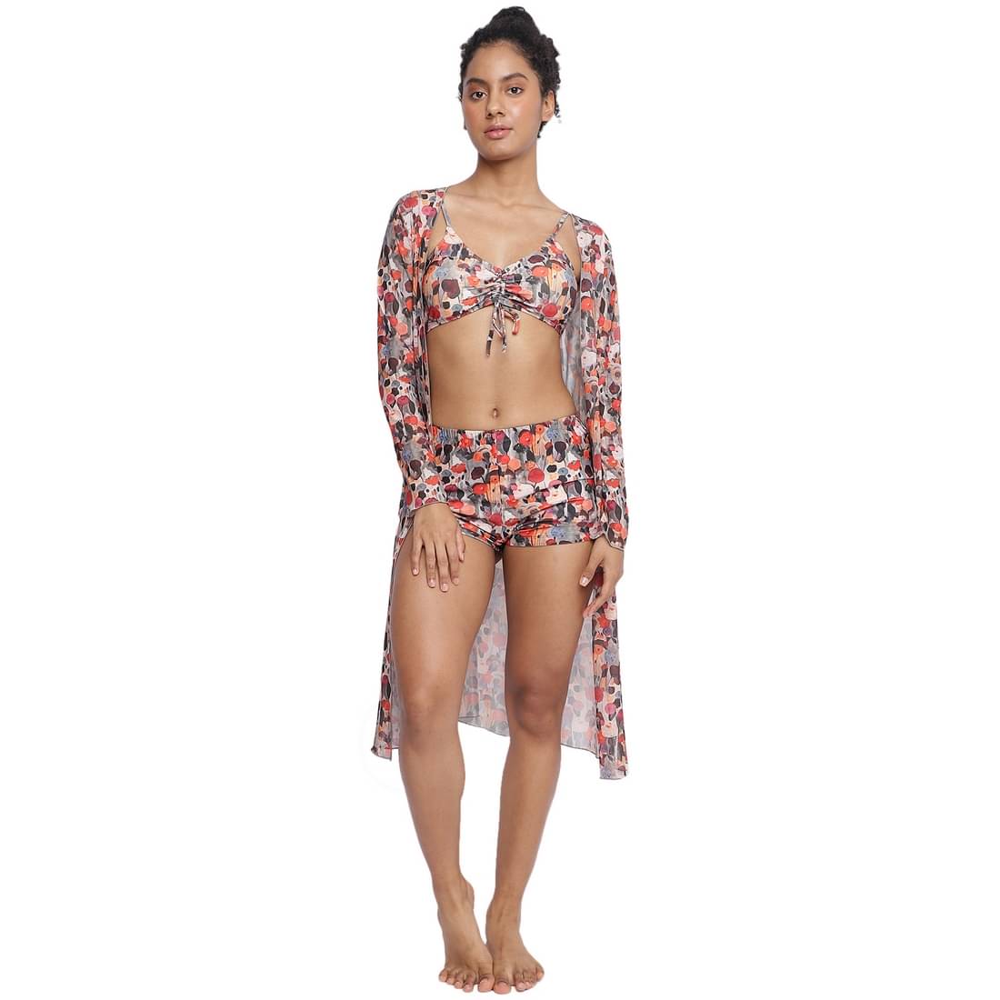 La Intimo Polyester Multi Color Cover ups - Single La Intimo Polyester Multi Color Cover ups - Single