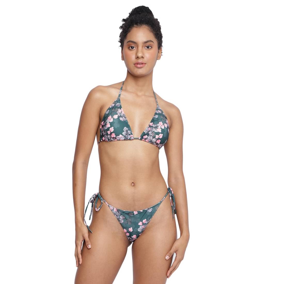     			La Intimo Polyester Multi Color Bikini - Single