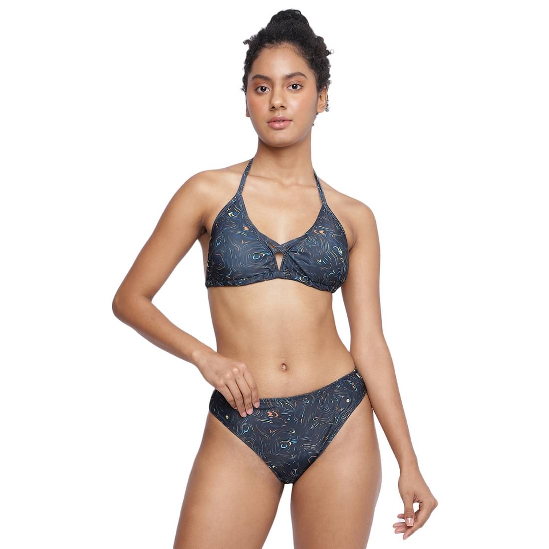 La Intimo Polyester Multi Color Bikini - Pack of 2 La Intimo Polyester Multi Color Bikini - Pack of 2