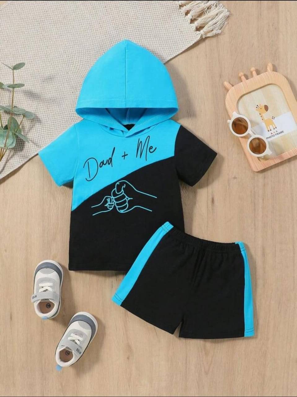 MUSNAH GARMENTS Pack of 1 Baby Boys Cotton T-Shirt & Shorts Set ( Blue ) MUSNAH GARMENTS Pack of 1 Baby Boys Cotton T-Shirt & Shorts Set ( Blue )