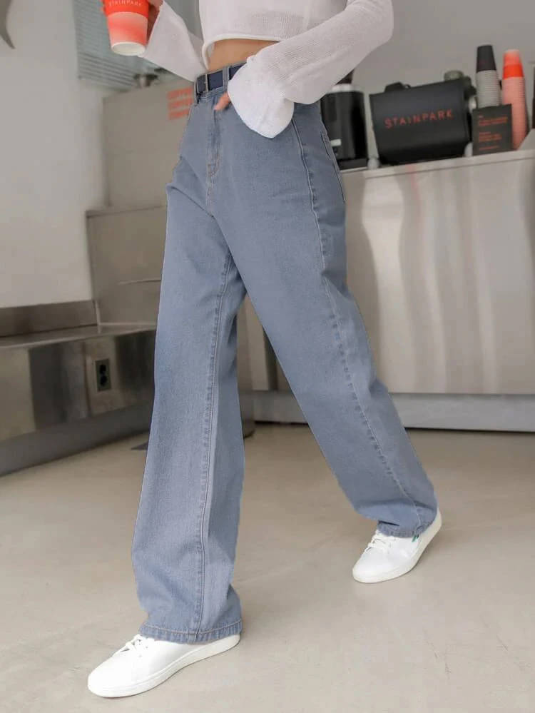     			RAGZO - Light Grey Denim Wide Leg Women's Jeans ( Pack of 1 )
