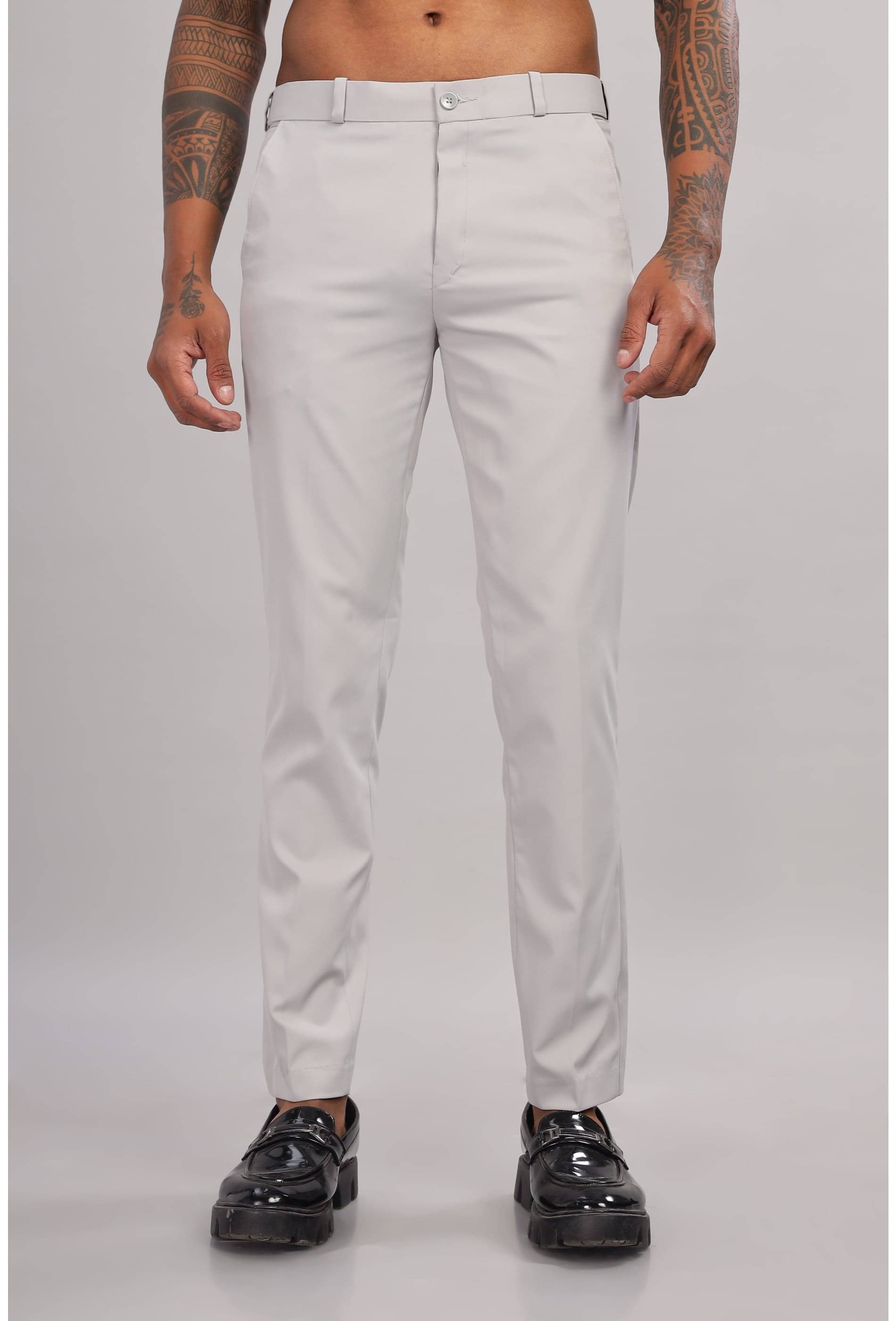     			RAGZO Regular Flat Men's Formal Trouser - Grey ( Pack of 1 )