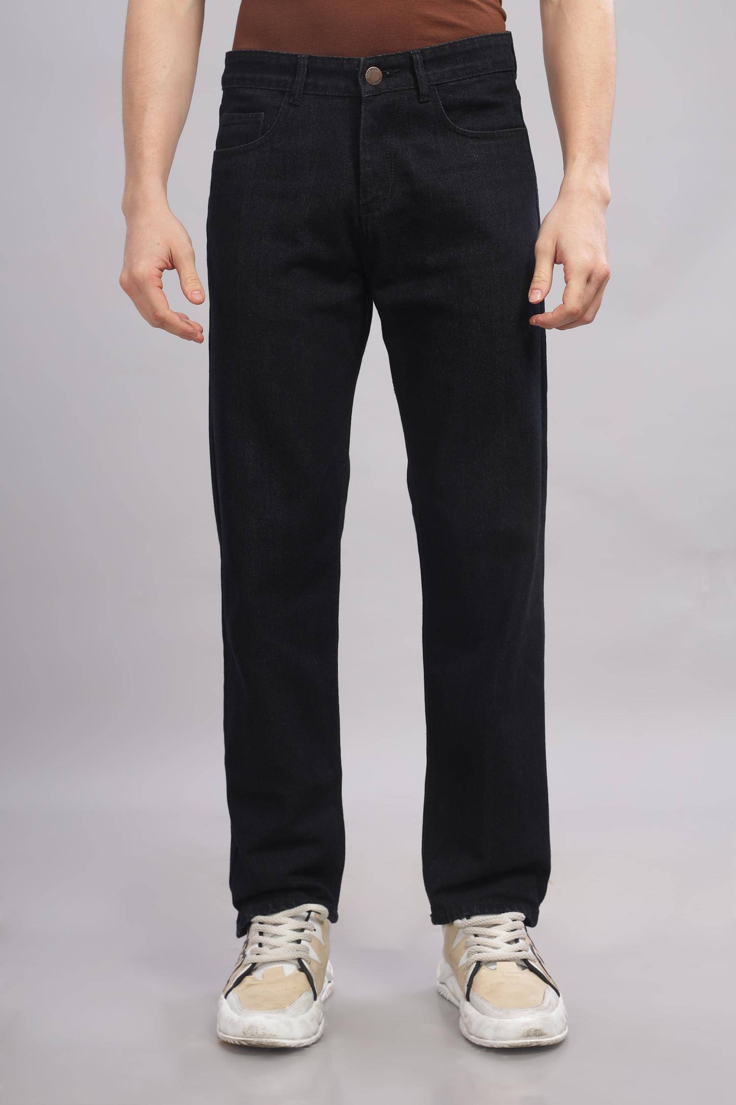 RAGZO Relaxed Basic Men's Jeans - Black ( Pack of 1 ) RAGZO Relaxed Basic Men's Jeans - Black ( Pack of 1 )