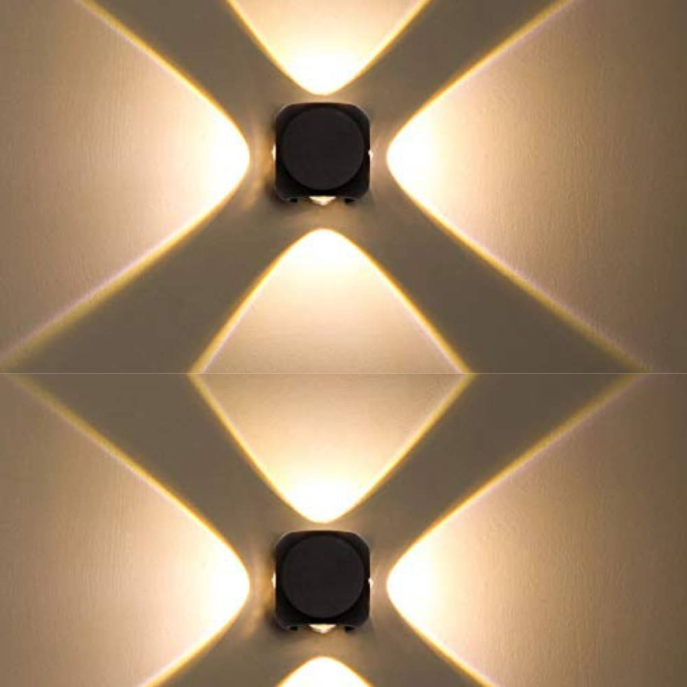     			SPARKWORLD Black Up & Down Light Lamp ( Pack of 2 )