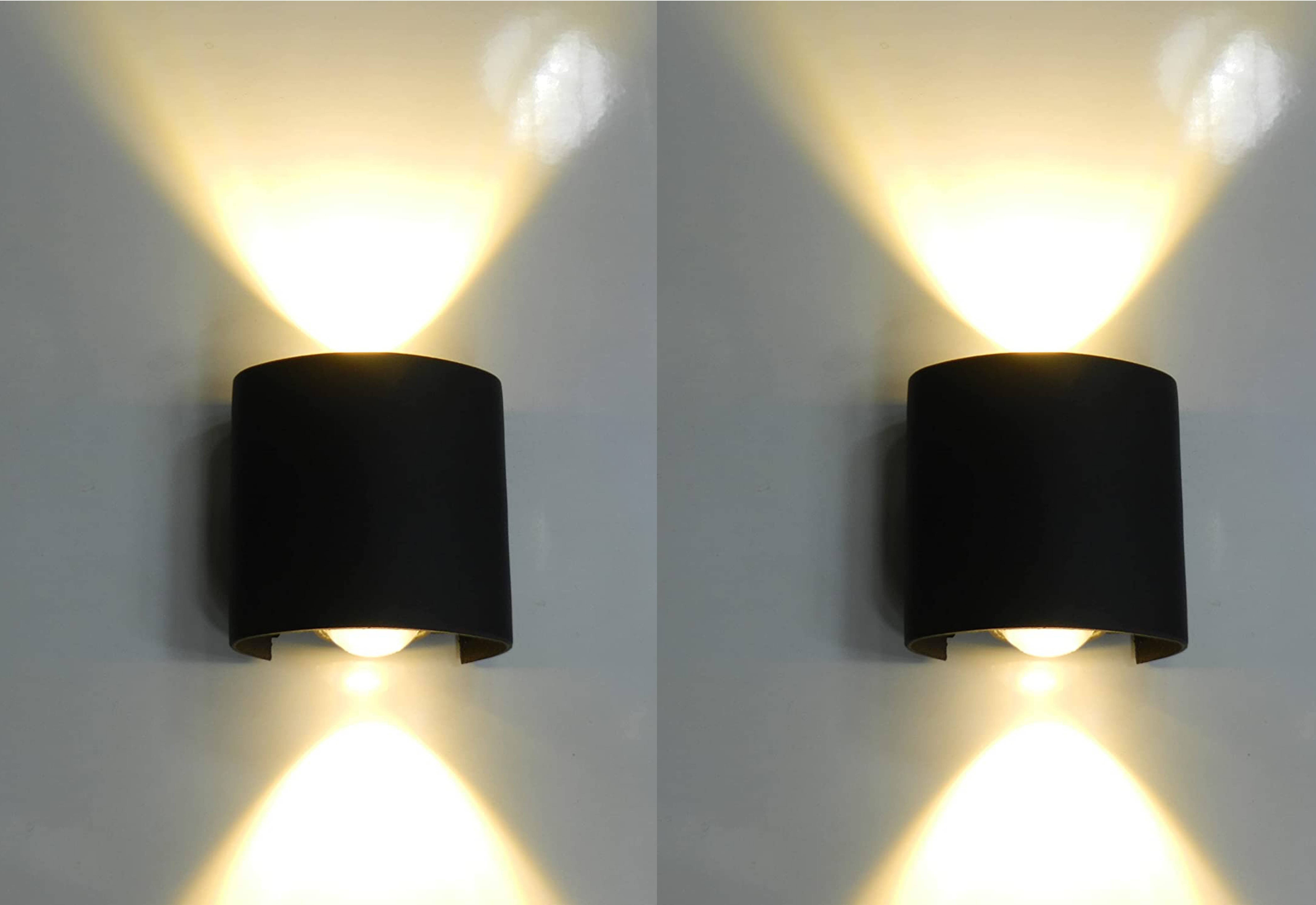     			SPARKWORLD Black Up & Down Light Lamp ( Pack of 2 )