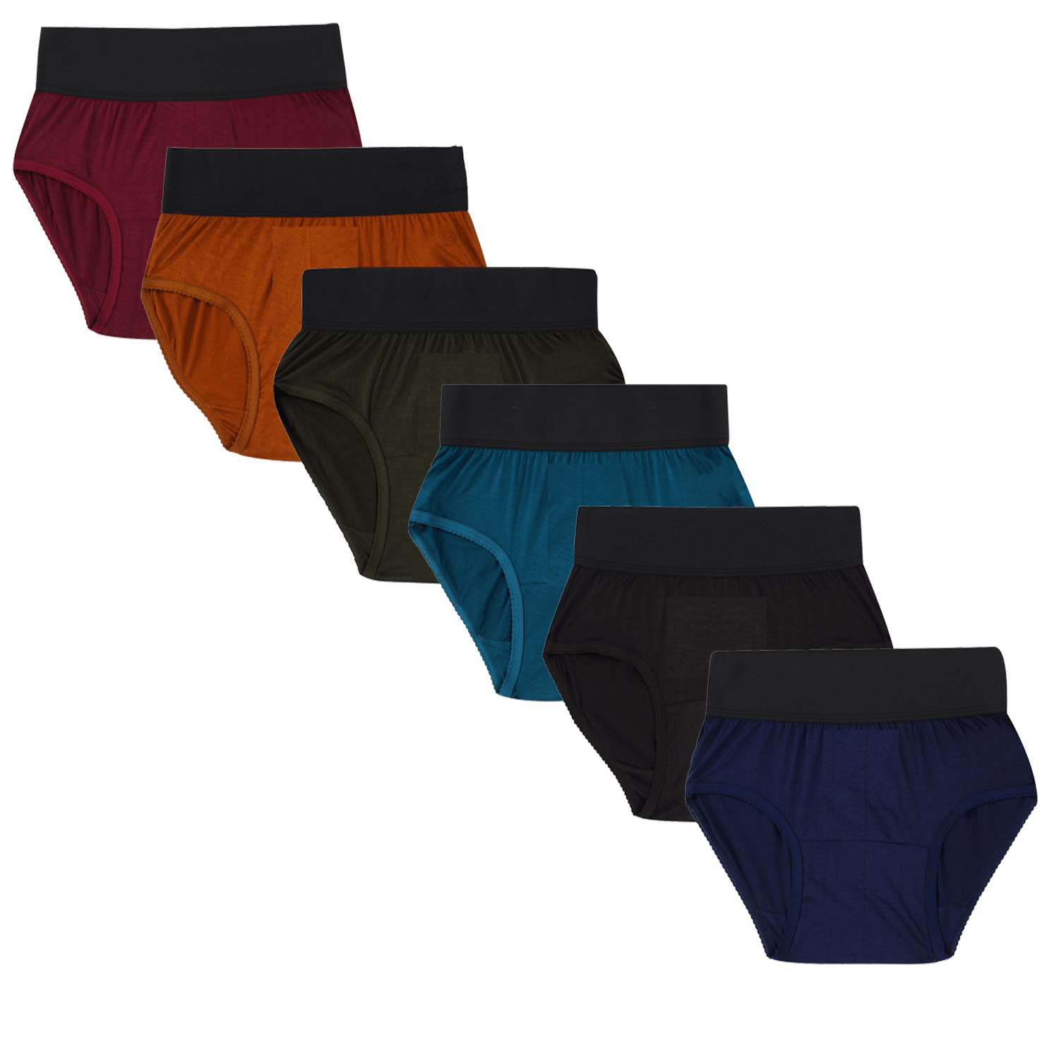 Sleazy Pack of 6 Cotton Briefs For Women ( Multicolor ) Sleazy Pack of 6 Cotton Briefs For Women ( Multicolor )