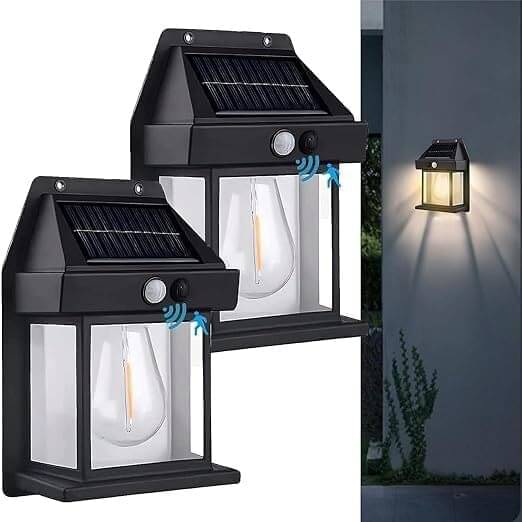     			Spark World Black Candle Wall Light ( Pack of 2 )
