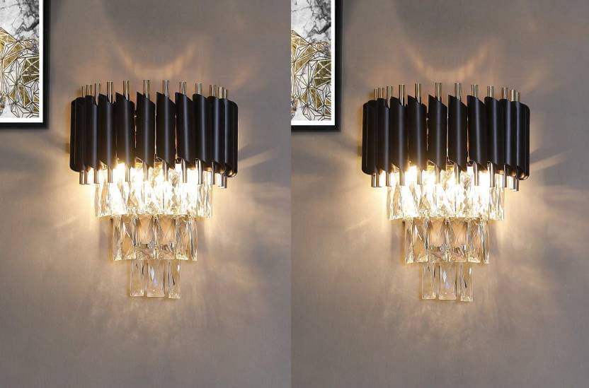    			Spark World Black Down Light Wall Lamp ( Pack of 2 )