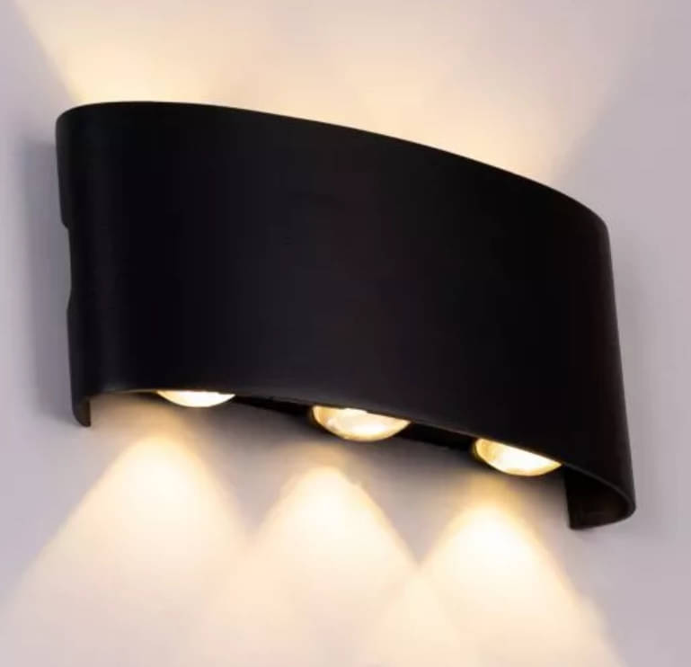     			Spark World Black up & Down Light Lamp ( Pack of 2 )