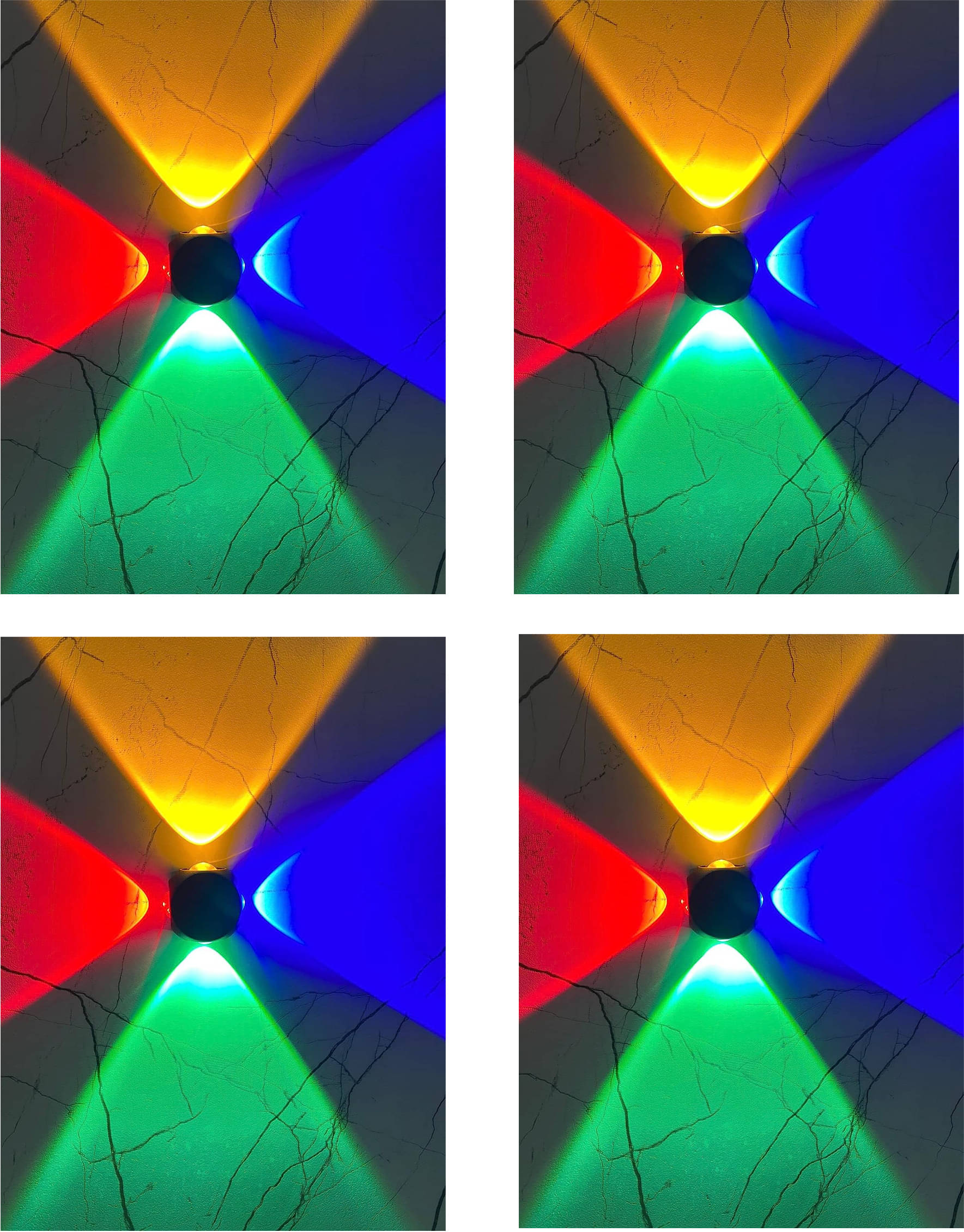 Spark World Multicolor up Light Wall Lamp ( Pack of 4 ) Spark World Multicolor up Light Wall Lamp ( Pack of 4 )