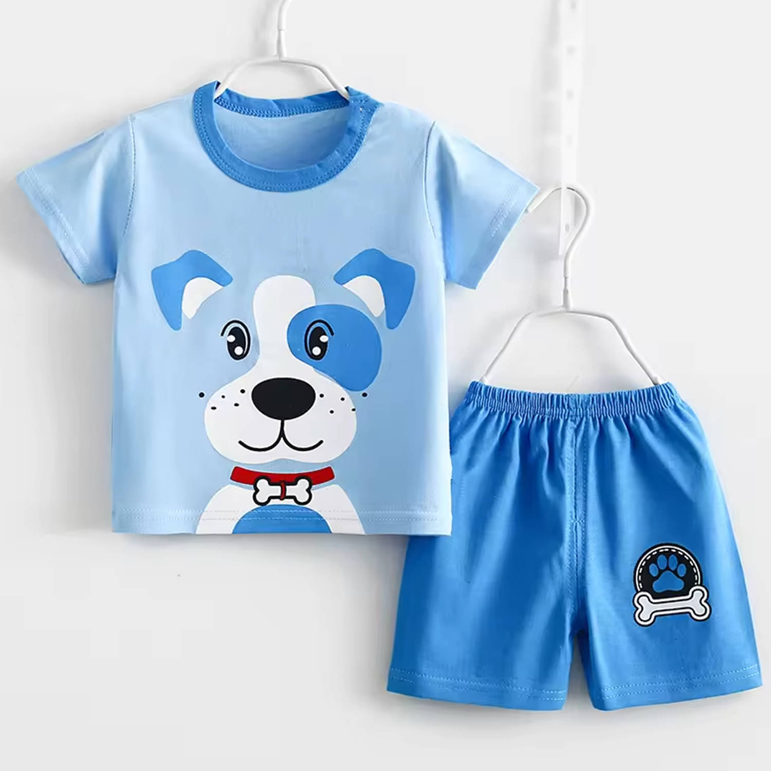     			TitTom Pack of 1 Boys Cotton T-Shirt & Shorts Set ( Blue )