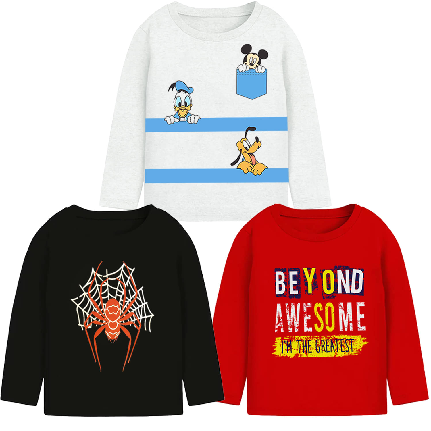     			TitTom Pack of 3 Boys Cotton Blend T-Shirt ( Multicolor 11 )