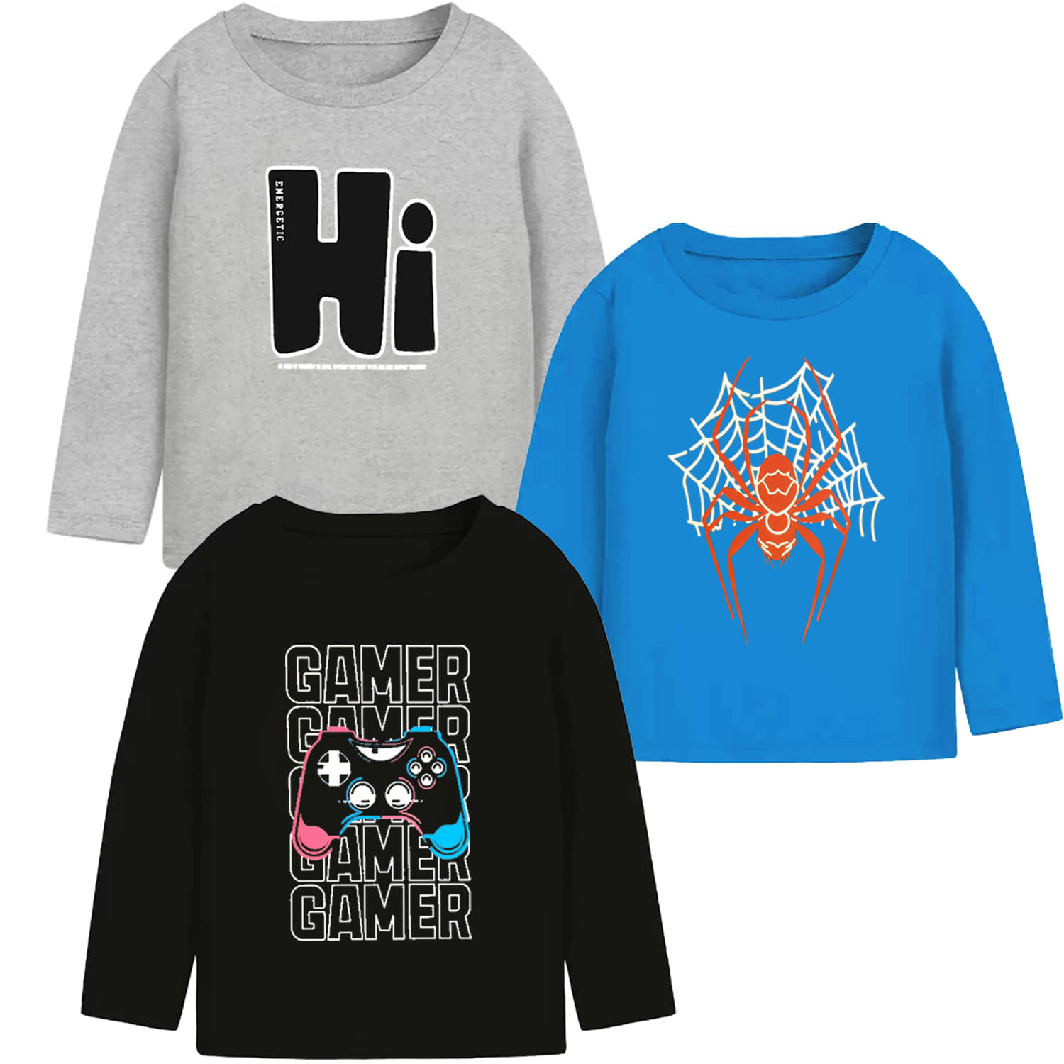     			TitTom Pack of 3 Boys Cotton Blend T-Shirt ( Multicolor 8 )