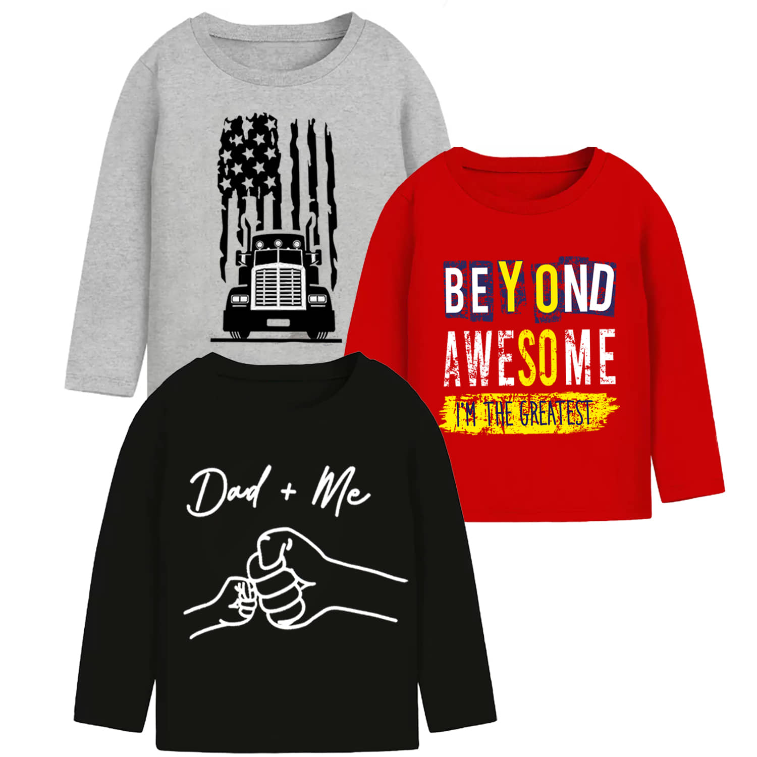 TitTom Pack of 3 Boys Cotton Blend T-Shirt ( Multicolor )
