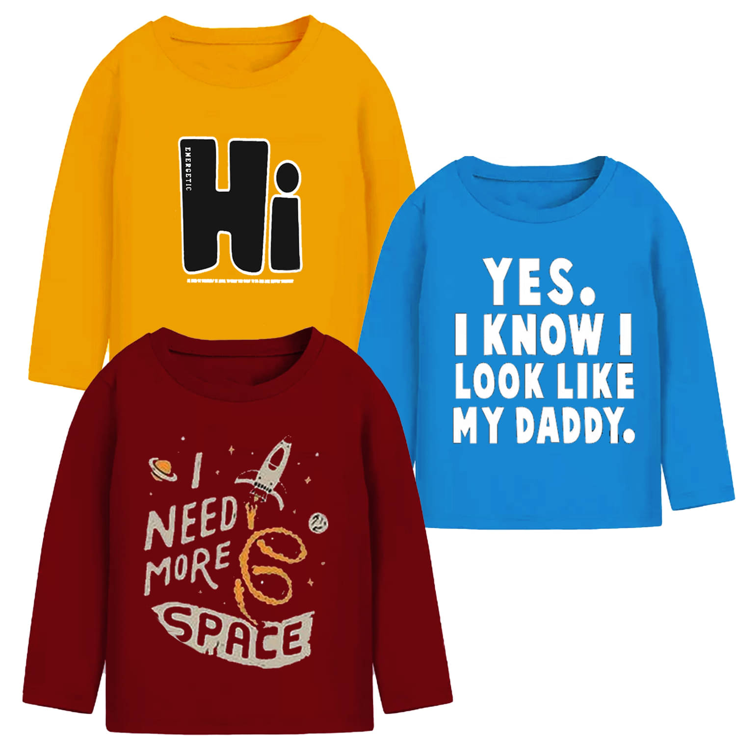     			TitTom Pack of 3 Boys Cotton Blend T-Shirt ( Multicolor 5 )