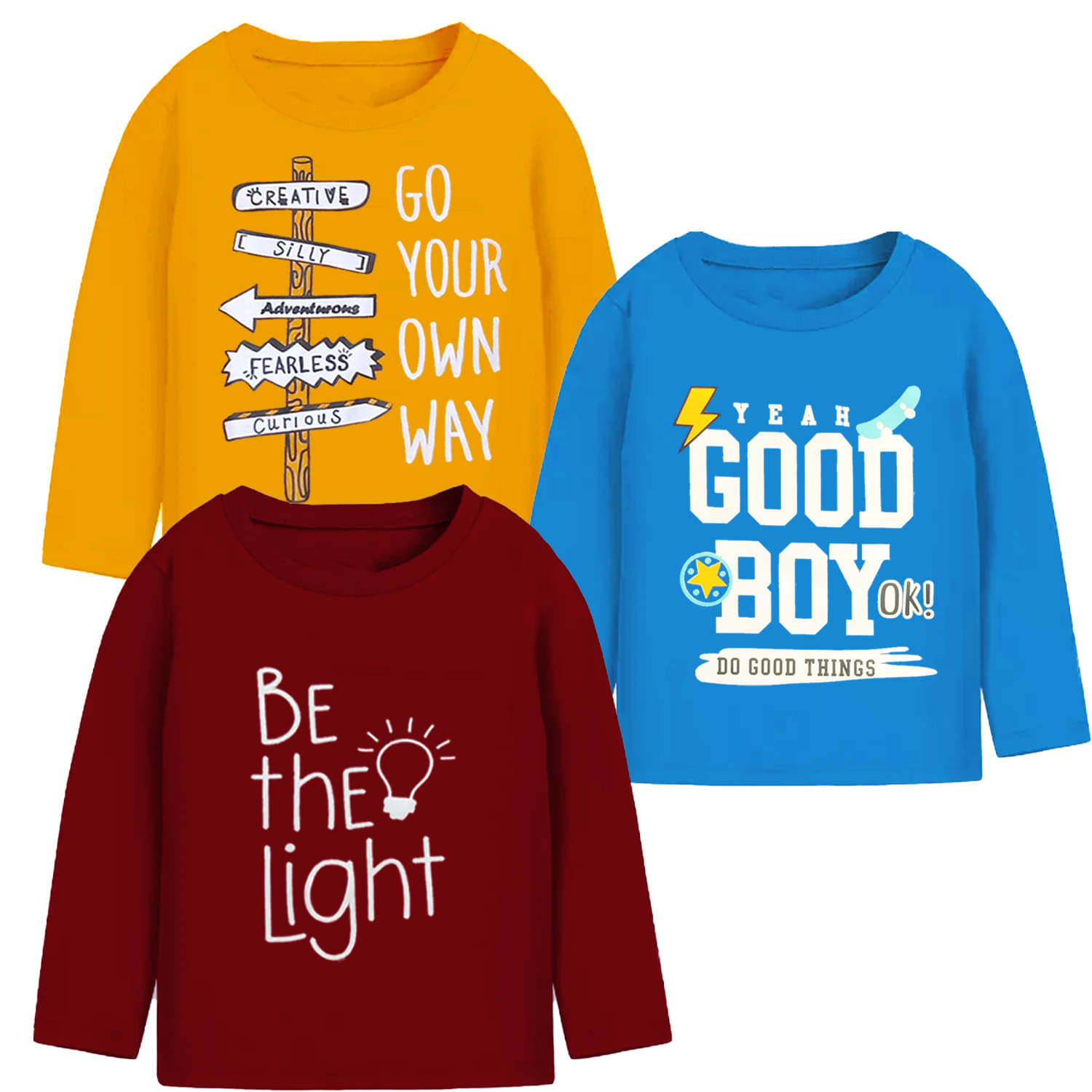     			TitTom Pack of 3 Boys Cotton Blend T-Shirt ( Multicolor 1 )