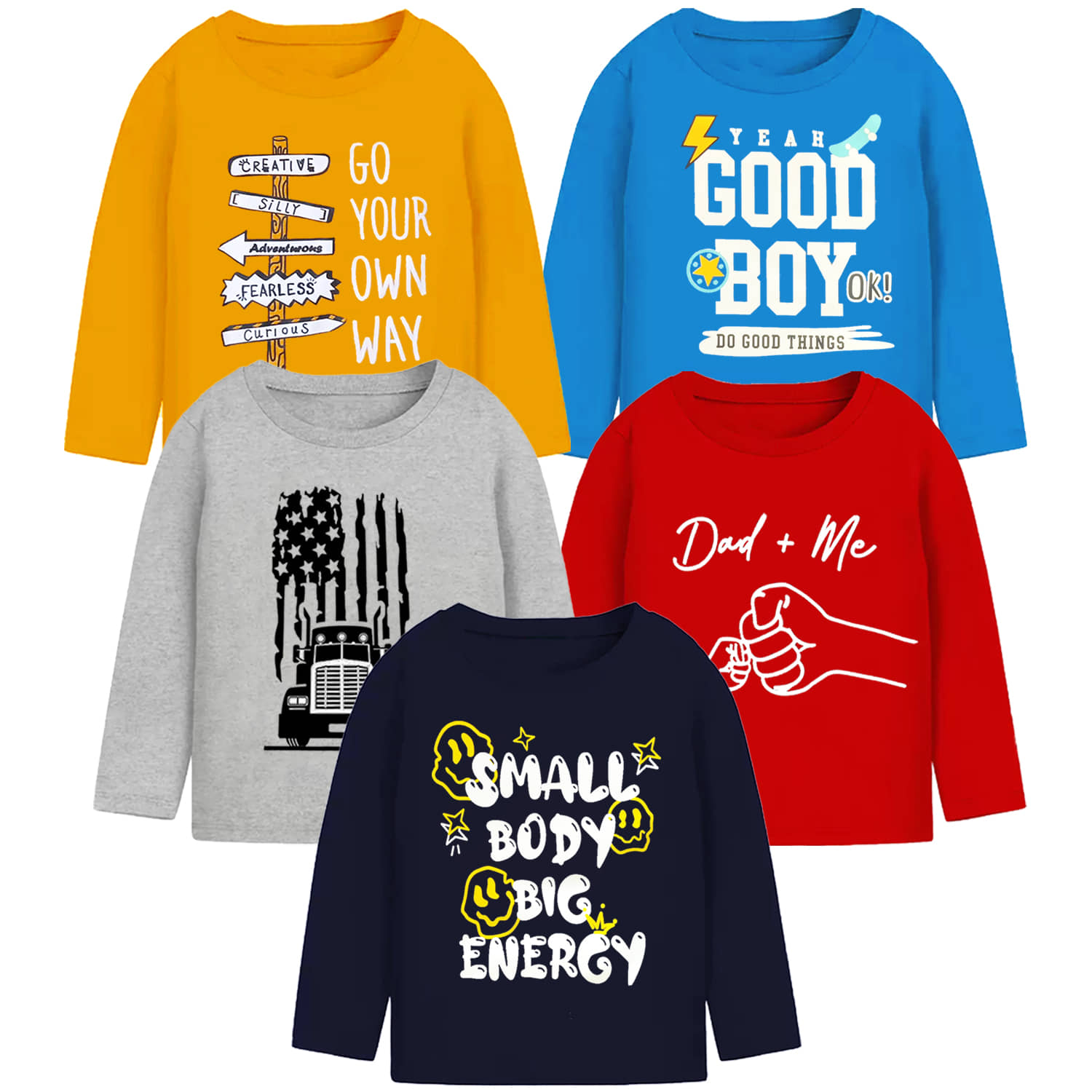 TitTom Pack of 5 Boys Cotton Blend T-Shirt ( Multicolor )