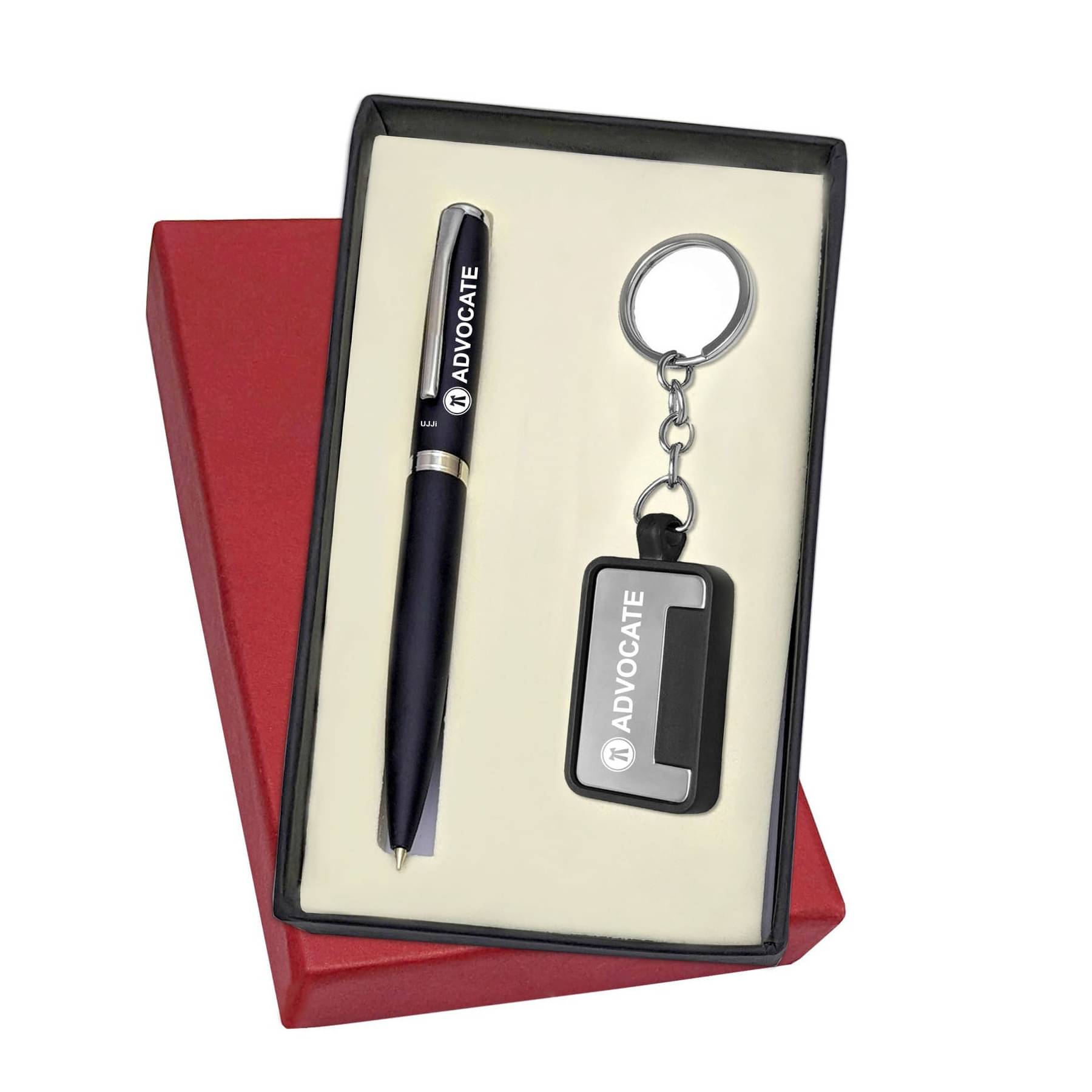     			UJJi Advocate Gift Set in Twist Mechanism Metal Pen with Keychain Pen Gift Set