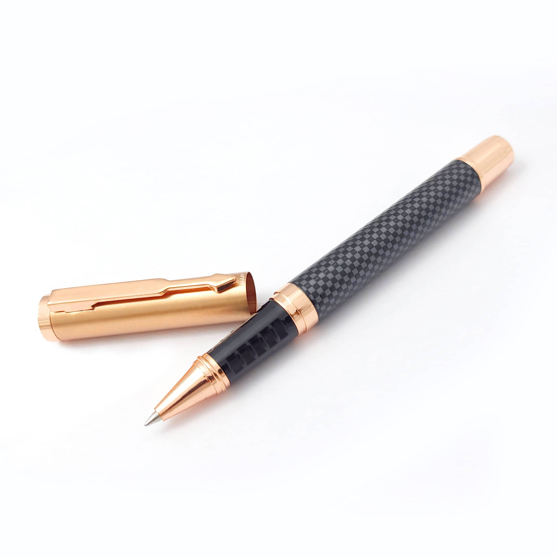 UJJi Check Pattern Copper Cap German Refill Metal Roller Ball Pen UJJi Check Pattern Copper Cap German Refill Metal Roller Ball Pen