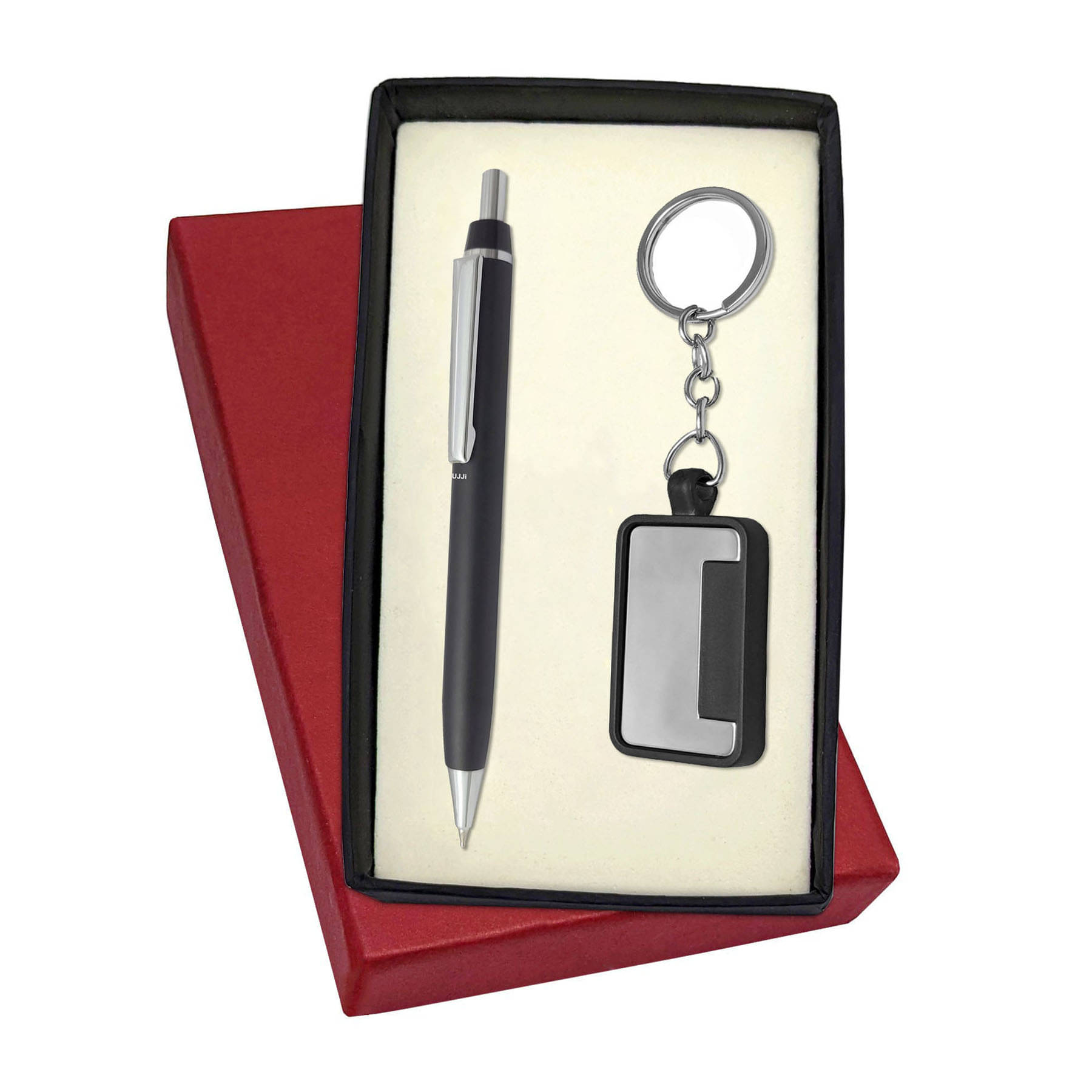     			UJJi Click Mechanism Black Pen with Chrome Part Pen Gift Set
