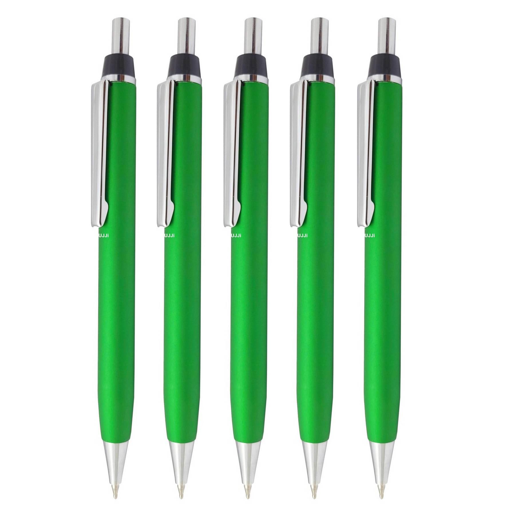 UJJi Click Mechanism Matte Green with Chrome Part Retractable Ball Pen UJJi Click Mechanism Matte Green with Chrome Part Retractable Ball Pen