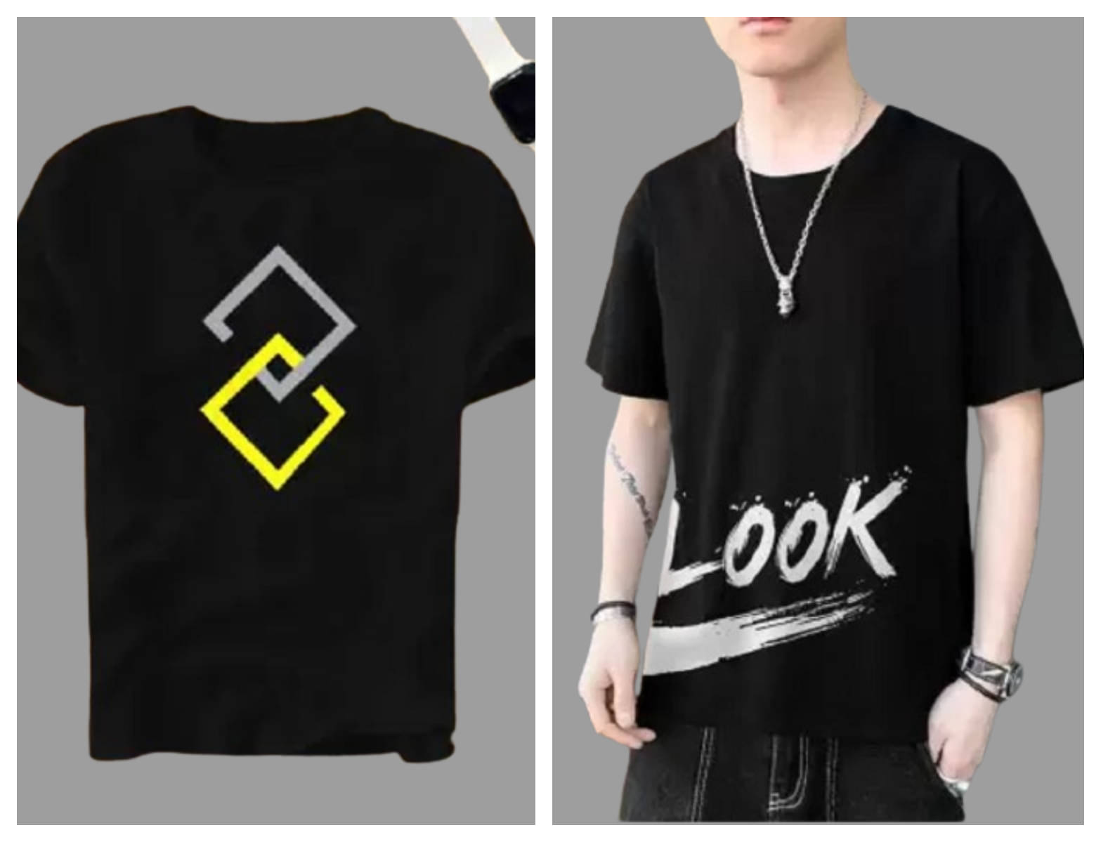 attitude start of fashion Pack of 2 Polyester Regular Fit Men's T-Shirt ( Black )     			attitude start of fashion Pack of 2 Polyester Regular Fit Men's T-Shirt ( Black )