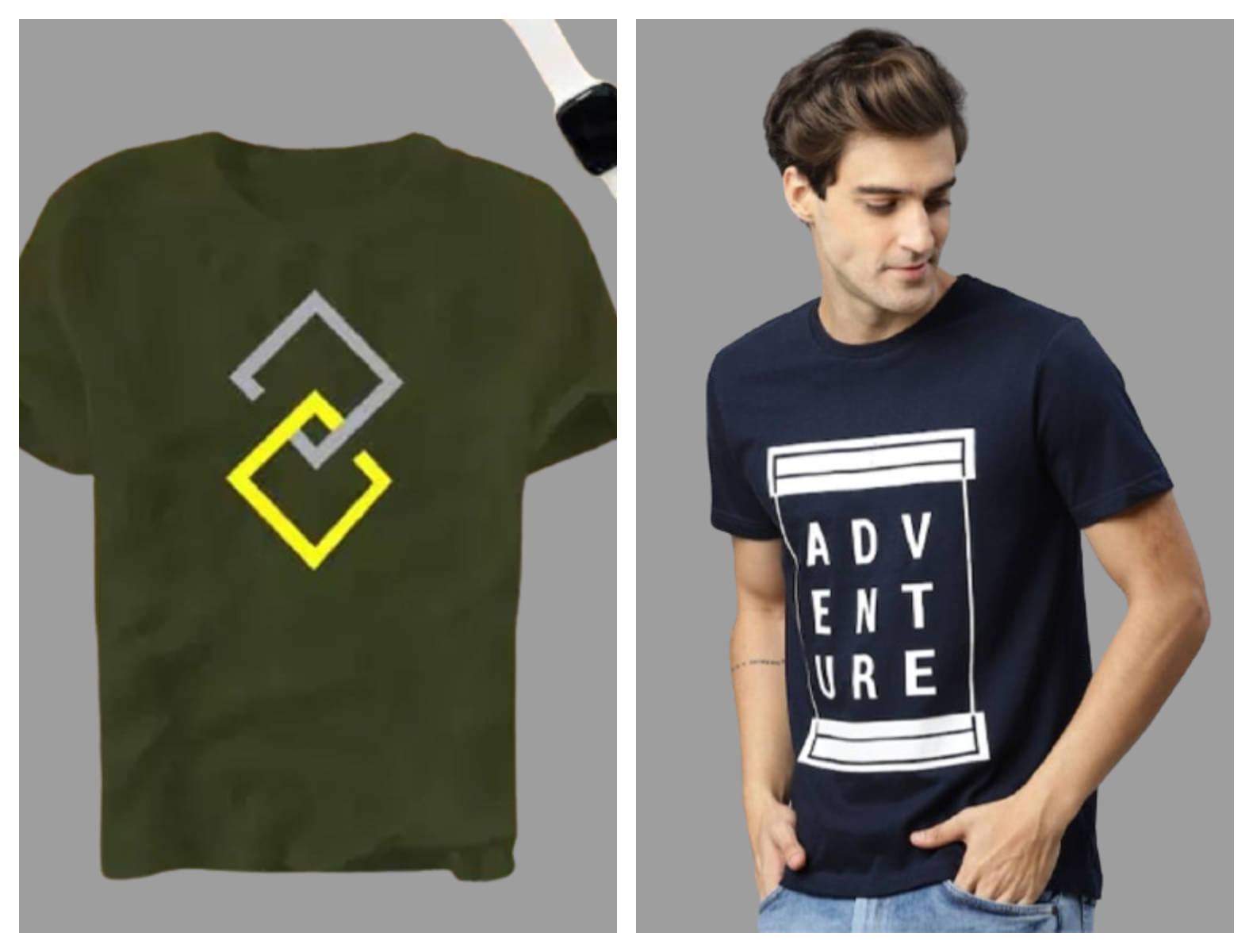 attitude start of fashion Pack of 2 Polyester Regular Fit Men's T-Shirt ( Olive )     			attitude start of fashion Pack of 2 Polyester Regular Fit Men's T-Shirt ( Olive )