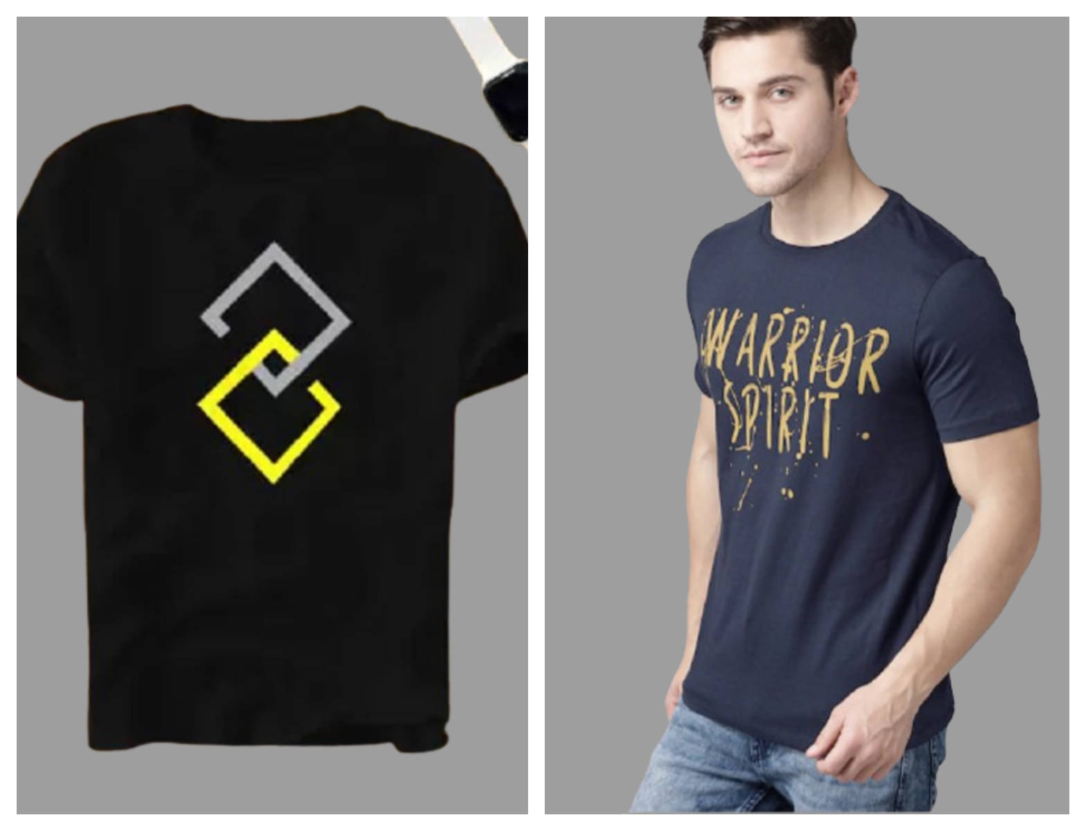 attitude start of fashion Pack of 2 Polyester Regular Fit Men's T-Shirt ( Blue )     			attitude start of fashion Pack of 2 Polyester Regular Fit Men's T-Shirt ( Blue )