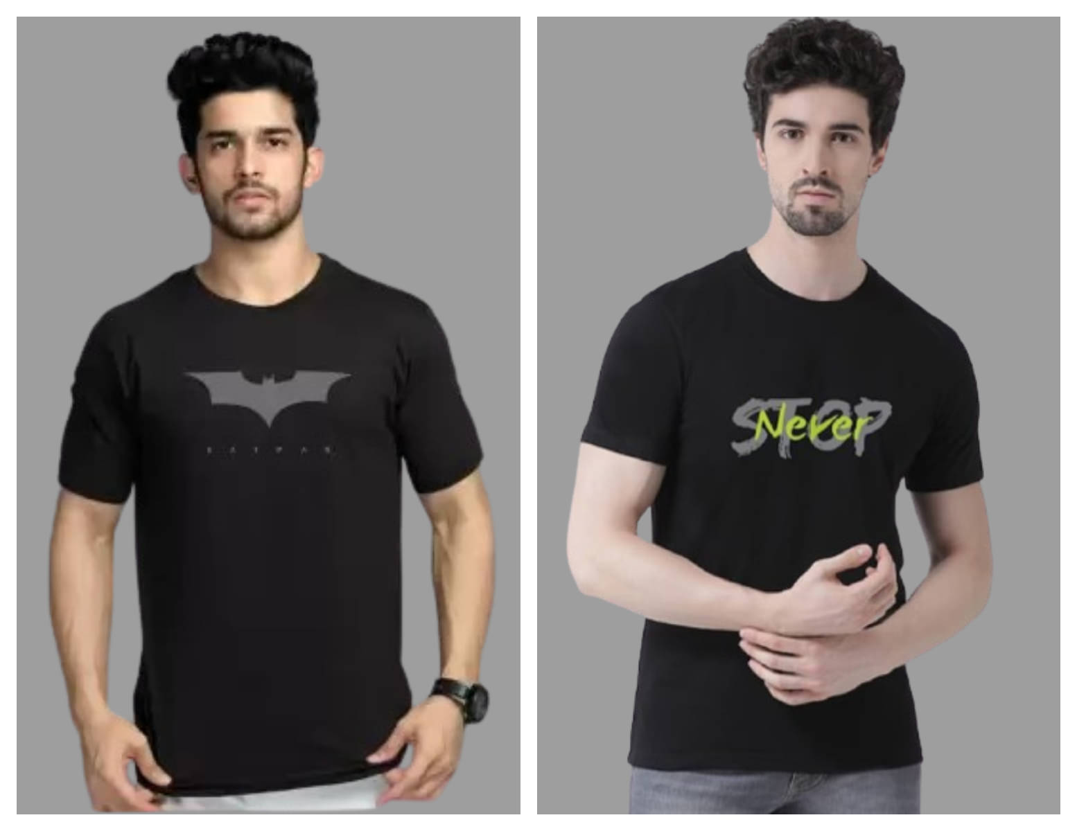 attitude start of fashion Pack of 2 Polyester Regular Fit Men's T-Shirt ( Black )     			attitude start of fashion Pack of 2 Polyester Regular Fit Men's T-Shirt ( Black )