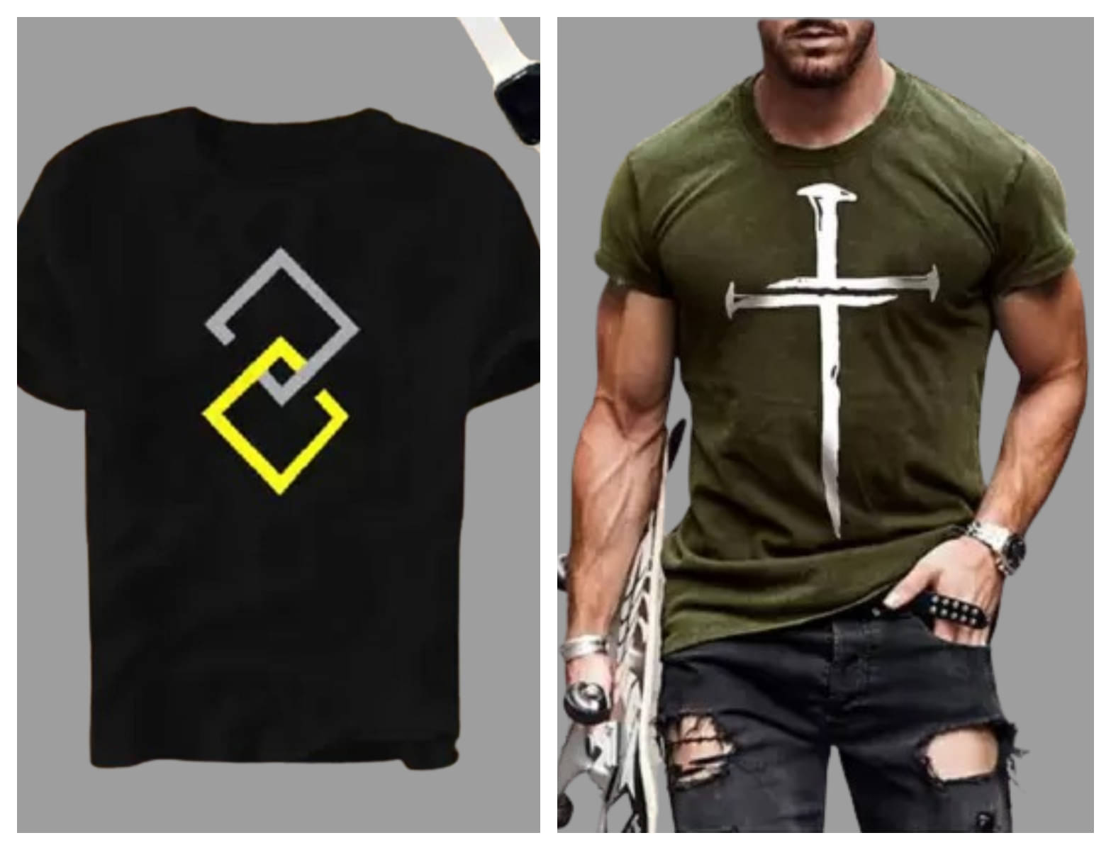 attitude start of fashion Pack of 2 Polyester Regular Fit Men's T-Shirt ( Olive )     			attitude start of fashion Pack of 2 Polyester Regular Fit Men's T-Shirt ( Olive )