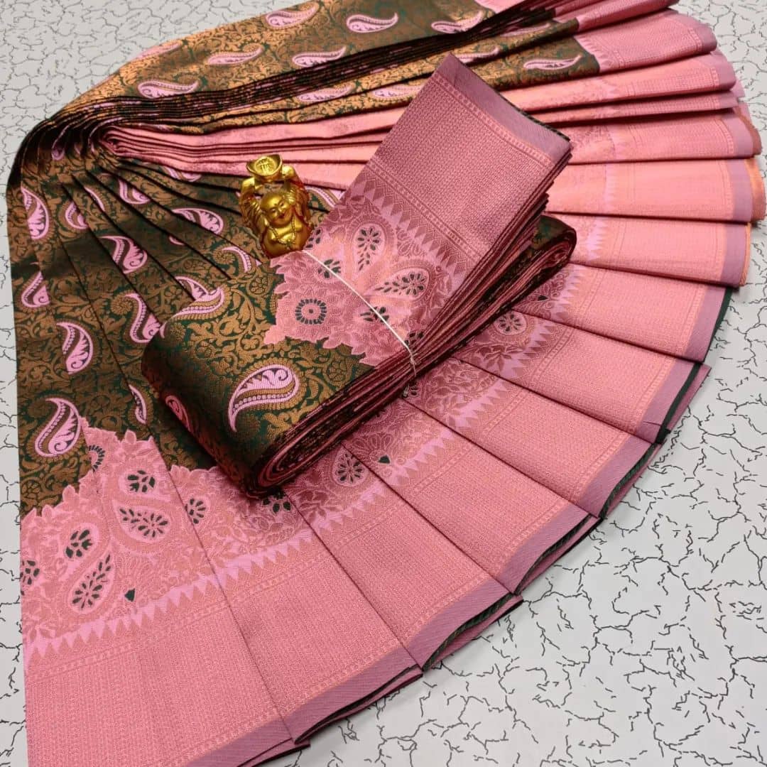 fab woven Art Silk Woven Saree With Unstitched Blouse Piece ( Mint Green ) - Sarees | Buy online on ZillyBuy