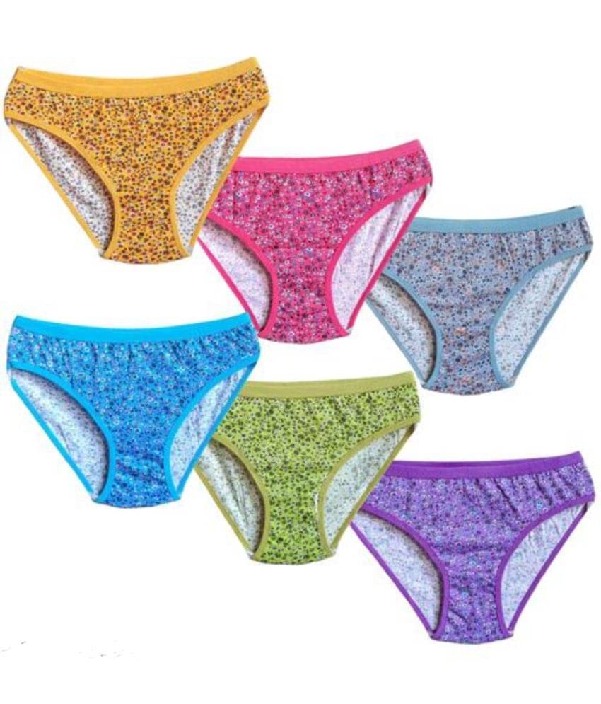     			pinkshine Pack of 6 Cotton Bikini For Women ( Multicolor )
