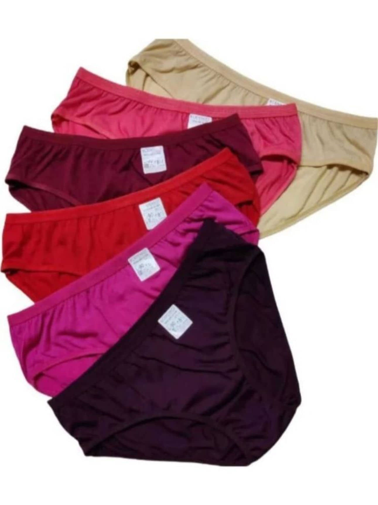 pinkshine Pack of 6 Poly Cotton Hipster For Women ( Multicolor )