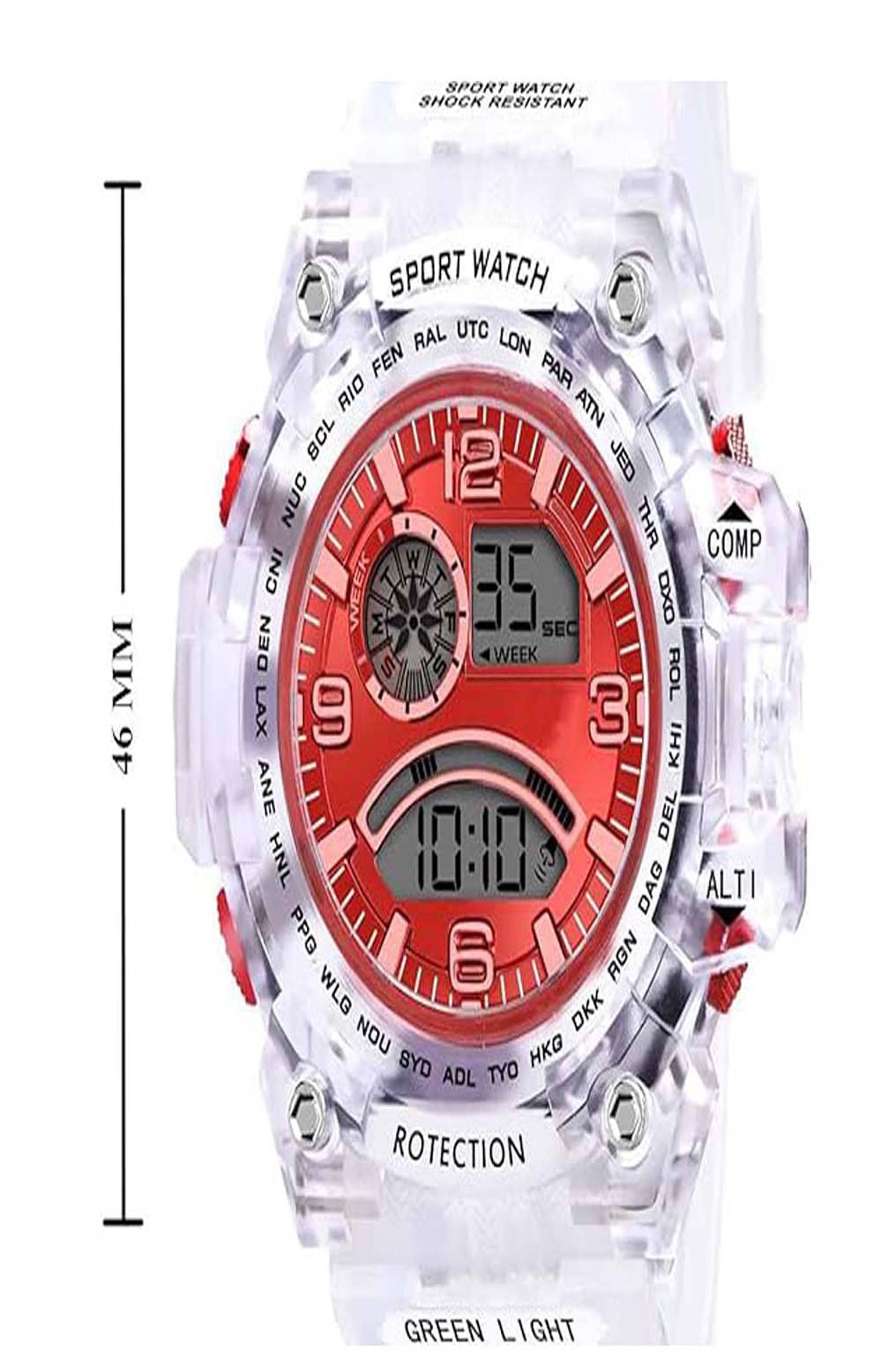     			windexa Silver Silicon Digital Men's Watch