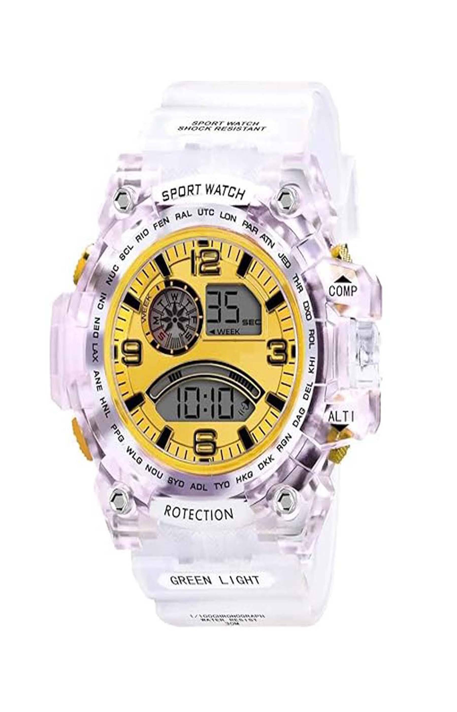     			windexa White Silicon Digital Men's Watch