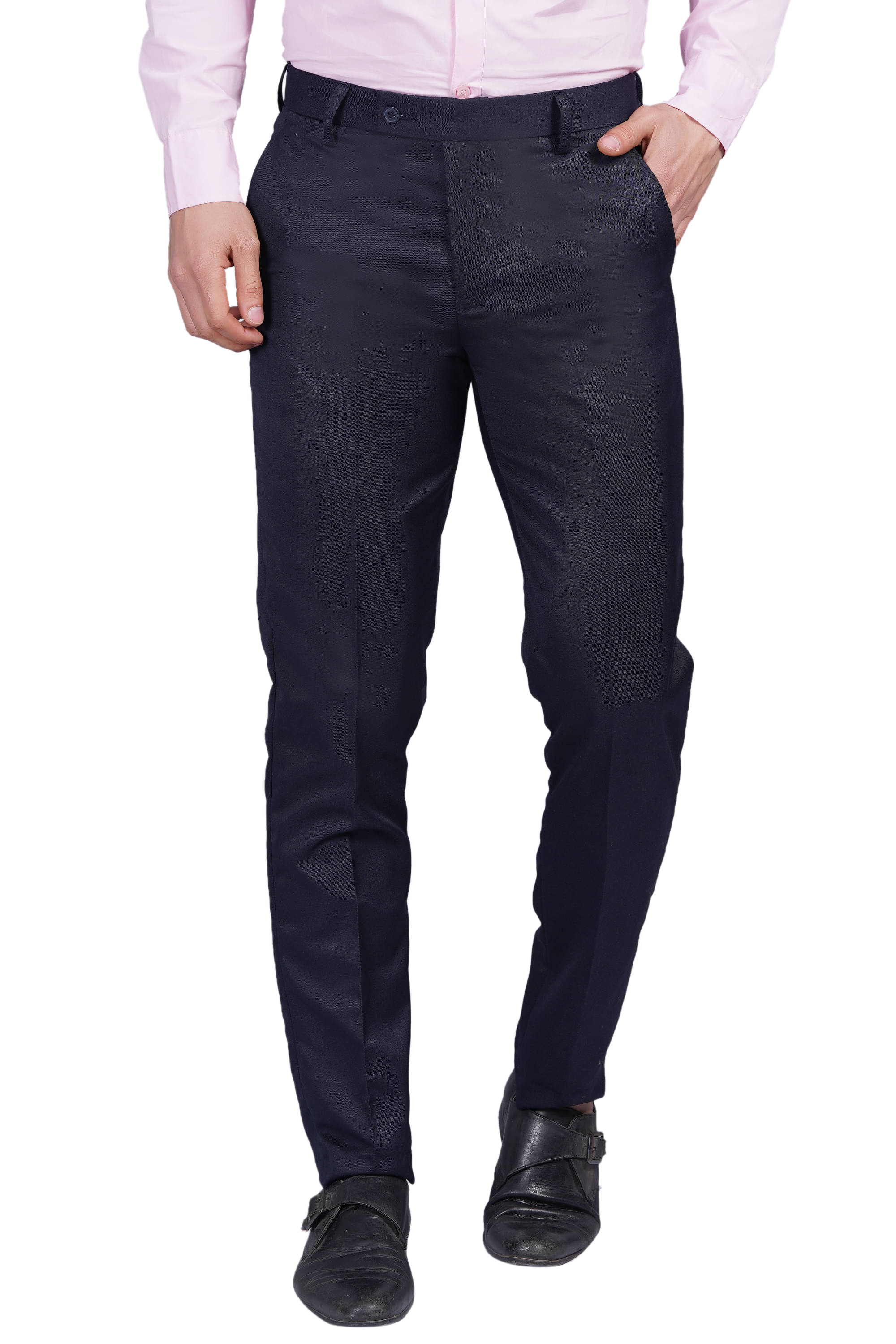     			AXOLOTL Regular Flat Men's Formal Trouser - Navy Blue ( Pack of 1 )