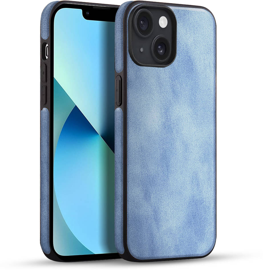     			BIG WINGS Blue Printed Back Cover Artificial Leather Compatible For Apple iPhone 14 Plus ( Pack of 1 )