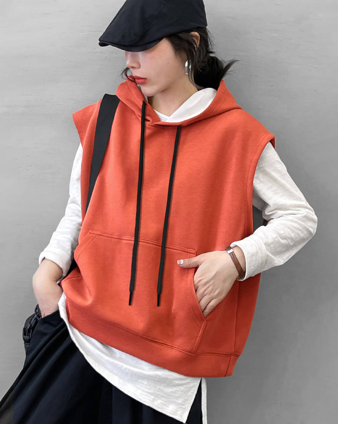 Eyebogler Women Fleece Hooded Sweatshirt ( Orange ) Eyebogler Women Fleece Hooded Sweatshirt ( Orange )